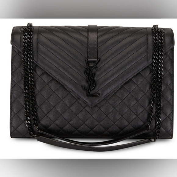 NWT! MSRP $3300 YSL SAINT LAURENT Large TriQuilted Matelasse Grain de Poudre - Picture 11 of 14